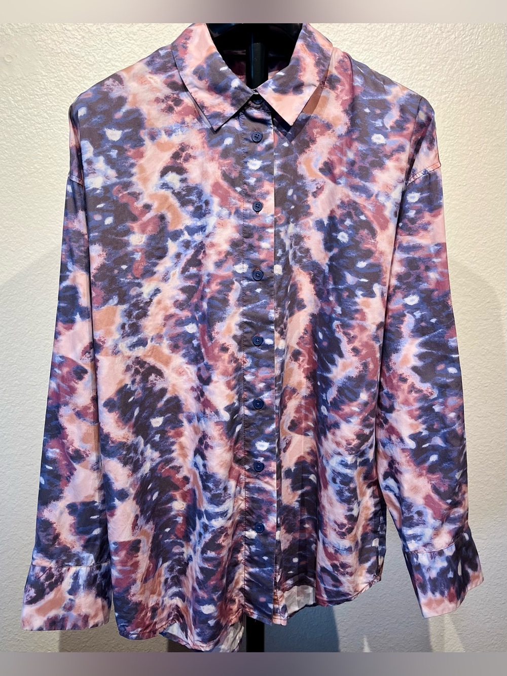 Frank & Oak Long Sleeve Button-Down Tie-Dye Shirt - Size M (Women’s)